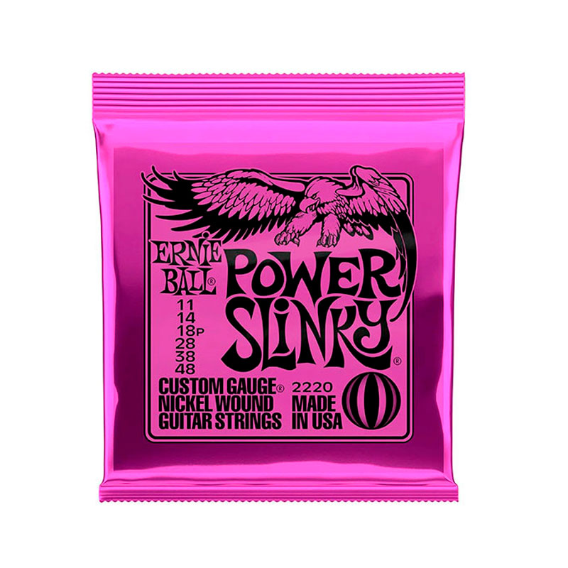 Cuerdas Para Guitarra Eléctrica Ernie Ball 2220, 11-48 Power Slinky