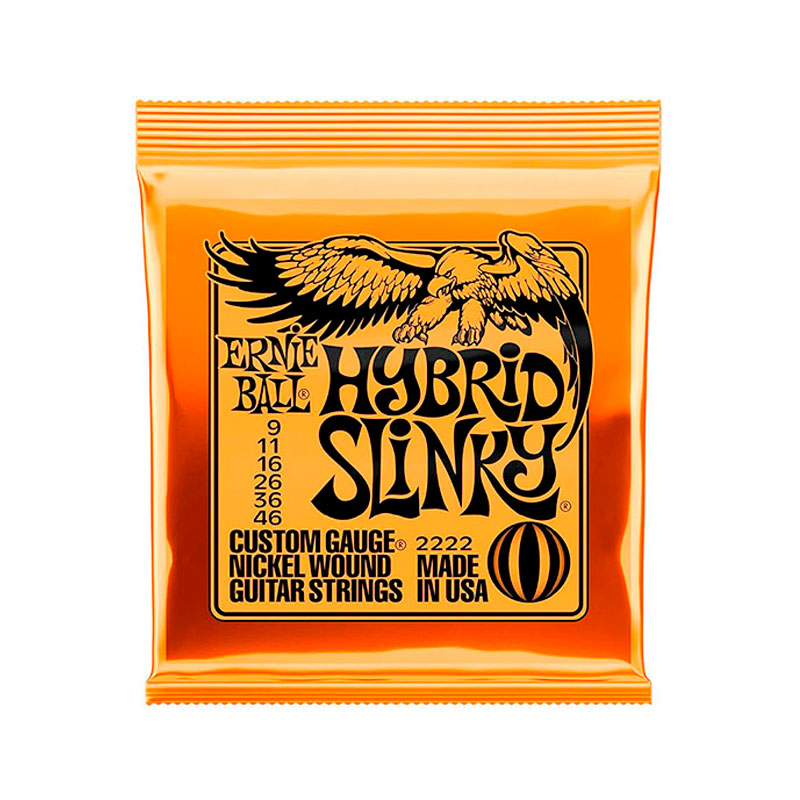 Cuerdas Para Guitarra Eléctrica Ernie Ball 2222, 9-46 Hybrid Slinky