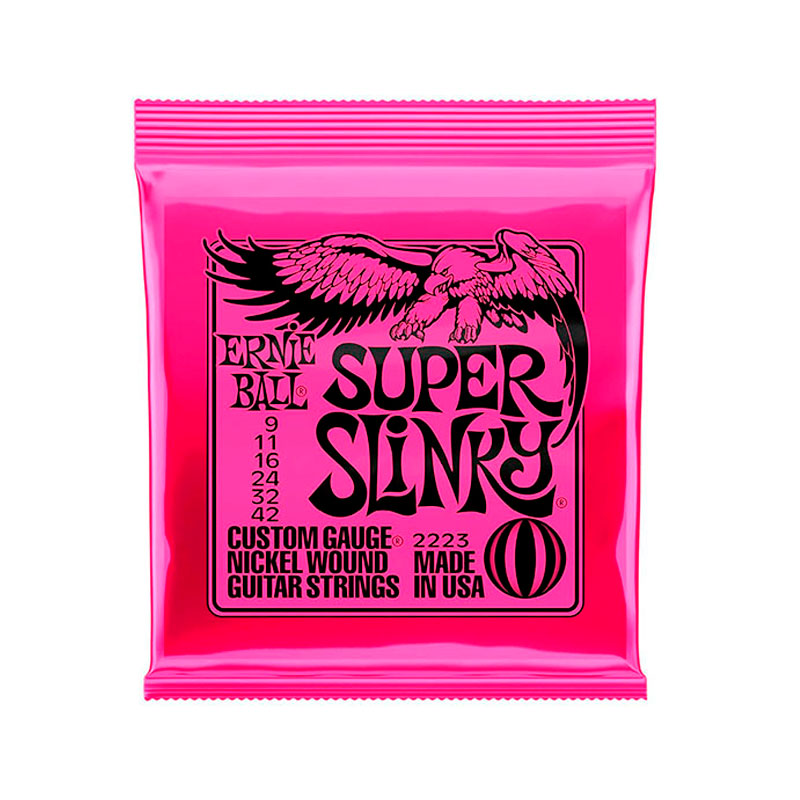 Cuerdas Para Guitarra Eléctrica Ernie Ball 2223, 9-42 Super Slinky