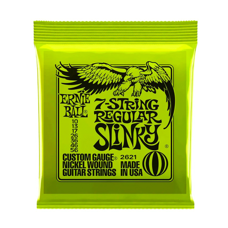 Cuerdas Para Guitarra Eléctrica 7 Cuerdas Ernie Ball 2621, 10-56 Regular