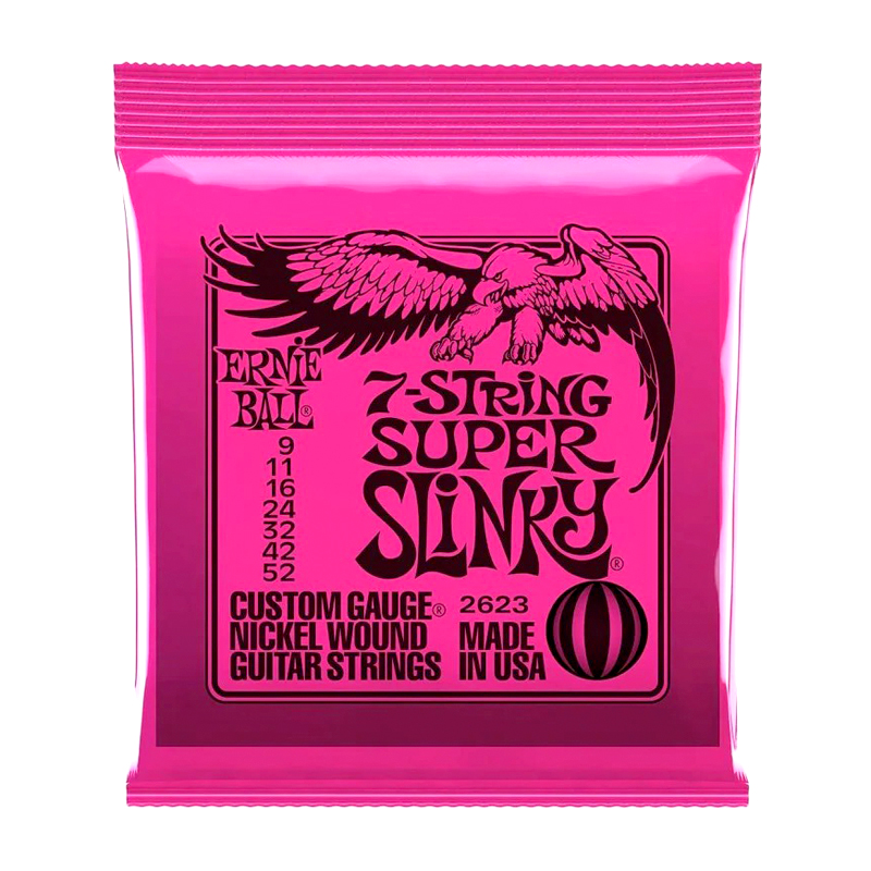 Cuerdas Para Guitarra Eléctrica 7 Cuerdas Ernie Ball 2623, 9-52 Super