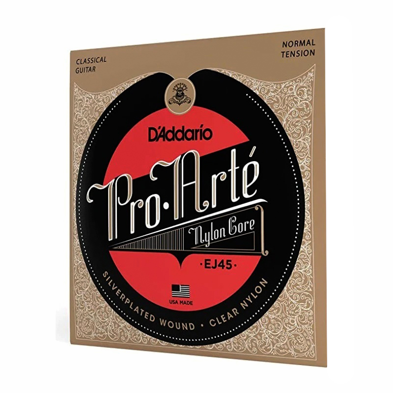 Cuerdas Para Guitarra Acústica Clásica D'Addario Proarte EJ45, Nylon Clear