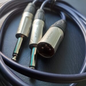 Cable Convertidor XLR A 2 Plug 6.3mm TS, 2mts, Roxtone
