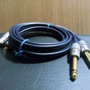 Cable Convertidor De RCA A 2 Plug 1/4 Machos TS, 1.8mts Digital