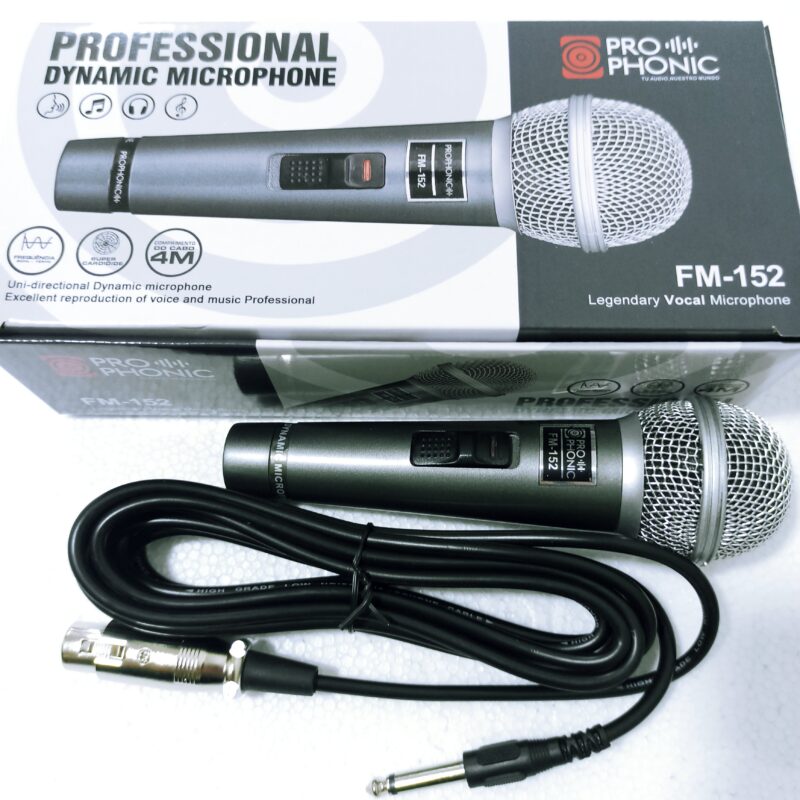 Microfono Dinamico Alambrico Metalico FM152, Prophonic